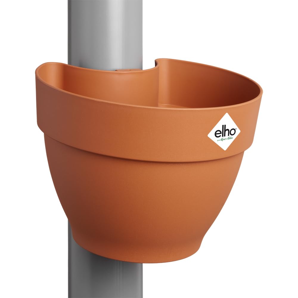 elho Vibia Campana Drainpipe Clicker 40 - Flower Pot for Outdoor - Ø 21.6 x H 16.3 cm - Brown/Terra — image 1