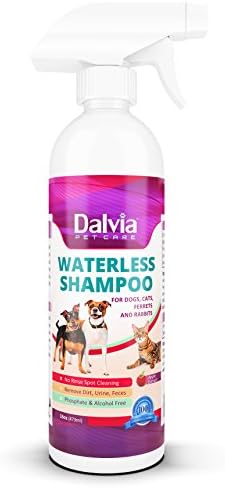 Dalvia Pet Care - No Rinse Dry Shampoo For Dogs - Waterless Dog Shampoo - Perfect Alternative to Dry Dog Shampoo Powder - Detergent & Alcohol Free - Spot Clean The Dog Coat - Made in USA (16oz/473ml)