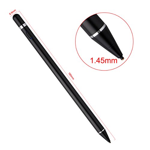 Zspeed Fine Point Stylus Pen, 1.45mm Active stylus Digital Pens for iPad, iPhone, Samsung