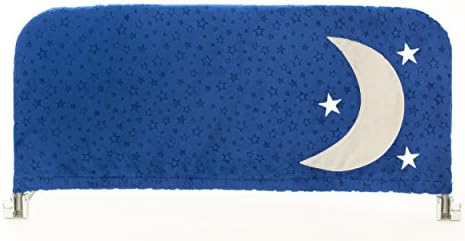 Decorative Children's Bed Rail Cover With Fun Inside Pocket To Store Bedtime Faves | For Toddler Bed Rails, Guard Rails, Side Rails by Cosie Covers (Small, Midnight Blue with Bubbles Pocket)