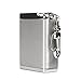 Honoro Metal Portable Ashtray,Outdoor Cigarettes Ashtray with Lid,Keychain,Rectangular Big Size Silver