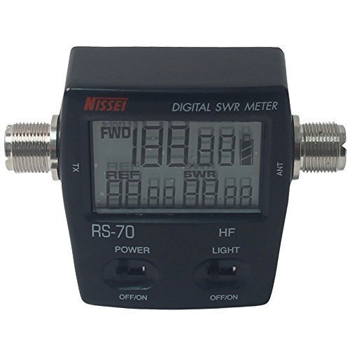 thumbnail image 2 of NISSEl RS-70 Digital SWR & Power Meter – 1.6-60 Mhz HF, 200W – For 2-Way Radios 2 of 6