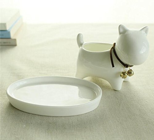 Youfui Cute Succulent Planter Animal Shaped Flower Pot Decor for Home Office Desk (Dog)