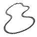 Urban Jewelry Powerful Mens Necklace Black 316L Stainless Steel Chain 18