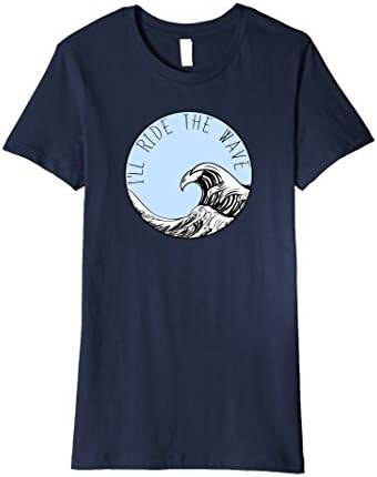 Women's I'll Ride the Wave Shirt Medium Navy
