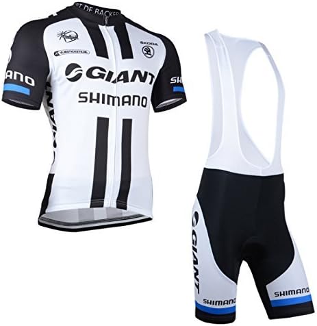 2014 Outdoor Sports Pro Team Men's Short Sleeve Giant Shimano Cycling Jersey and Bib Shorts Set by Cycling King