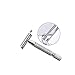 Men'S Traditional Double-Edge Blade Safety Razor Hair Beard Silver Manual Shaver