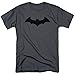 Batman Bat DC Comics T Shirt & Exclusive Stickers Charcoal (Medium)