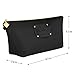 CHICECO Designer Wristlet Clutch Purse Makeup Bag with Quilted Base - Black
