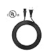 [UL Listed] Pwr+ AC Cable Replacement Power Cord 2 Prong 12 Feet (Black)