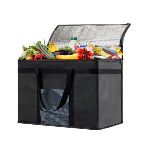 Bolsa isotérmica plegable grande con compartimento térmico, para oficina, trabajo, exterior, viajes, ideal como bolsa aislante, plegable, sostenible