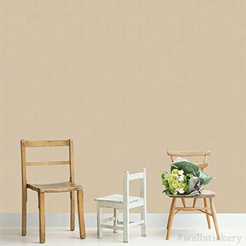 wallstickery Beige Oak Wood Grain Paper Prepasted Vinyl Film Self Adhesive Removable Peel Stick Contact on Furniture Home Kitchen Shelf Drawer Liner Countertops (Beige Oak)