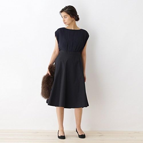 Amazon Co Jp アナトリエ Anatelier ワンピース ストレッチタフタaラインドレス ネイビー 095 36 S ファッション