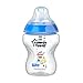 Tommee Tippee Closer to Nature Baby Bottles, Blue | Slow Flow Breast-Like Nipple with Anti-Colic Valve (9oz, 2 Count)