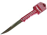 Guardman Pink Key Knife, Keychain Key Shaped Folding Pocket Knife, Self Defense Valentine's Gifts for Her