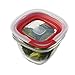 Rubbermaid Easy Find Lids Glass Food Storage Container, 1.5 Cup, Racer Red