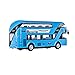 HMANE Pull Back Cars Alloy Double Decker School Bus Construction Vehicles Mini Model Car Toys with Light for Kids Boys Girls Toddlers - (Blue)