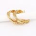 Juvel Jewelry Fashion Noble Style 14K Gold Plated Hoop Earrings 3 Circles Round Shape For Party