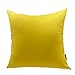 JES&MEDIS Velvet Soft Solid Color Decorative Square Throw Pillow Covers Set Cushion Case for Bed Sofa Car (11931-Yellow, 18″ X 18″)