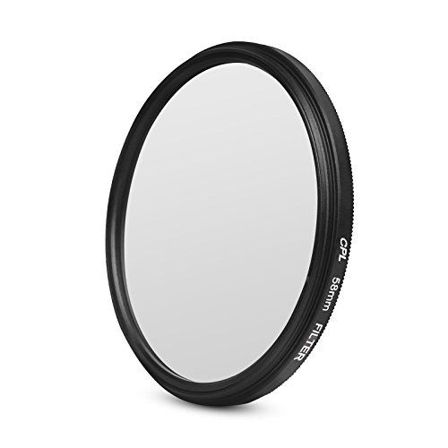 D&F 58mm Professional CPL(Circular Polarizer Lens) with Lens Cover and Adapter Ring for GoPro Hero 6/5 Original Waterproof Case