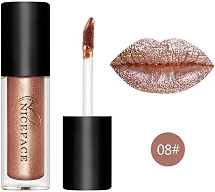 #8 Metallic Glitter Long Lasting Lipquid Lipstick Waterproof Lip Gloss
