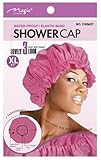 Magic X-Large Elastic Band Shower Cap - Hot Pink, Elastic band, keeps hair in place, large , extra large, comfortable material, waterproof, full size, perfect fit