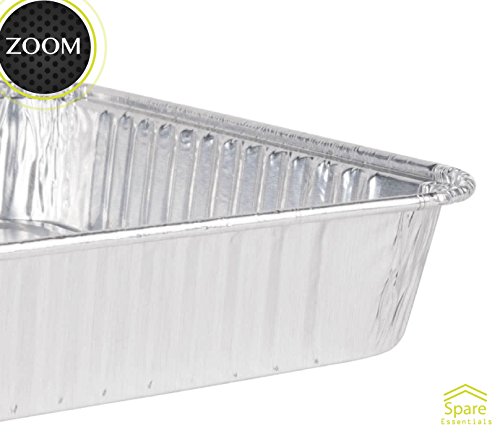55 PACK - Deli Brownie Pan - Square Baking Pans. Thick Aluminum Foil Cooking Tins. Cake Pans. Durable Quality for Baking, Roasting, Broiling & Cooking. Tasty Brownies and Cakes. SIZE: 8â€ x 8''