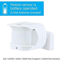 GE, White, Wireless Motion-Sensing Lighting Control