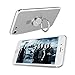 ICHECKEY Mirror Series Multifunctional Cell Phone Ring Stand Holder 360° Rotation Finger Grip Ring Universal Stand for Mobile Phone - Bowknot Silver