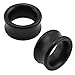 ZS Vintage Natural Brown Black Wood Organic Ear Tunnel Plugs Stretcher Gauges for Men and Women (Black,3/4