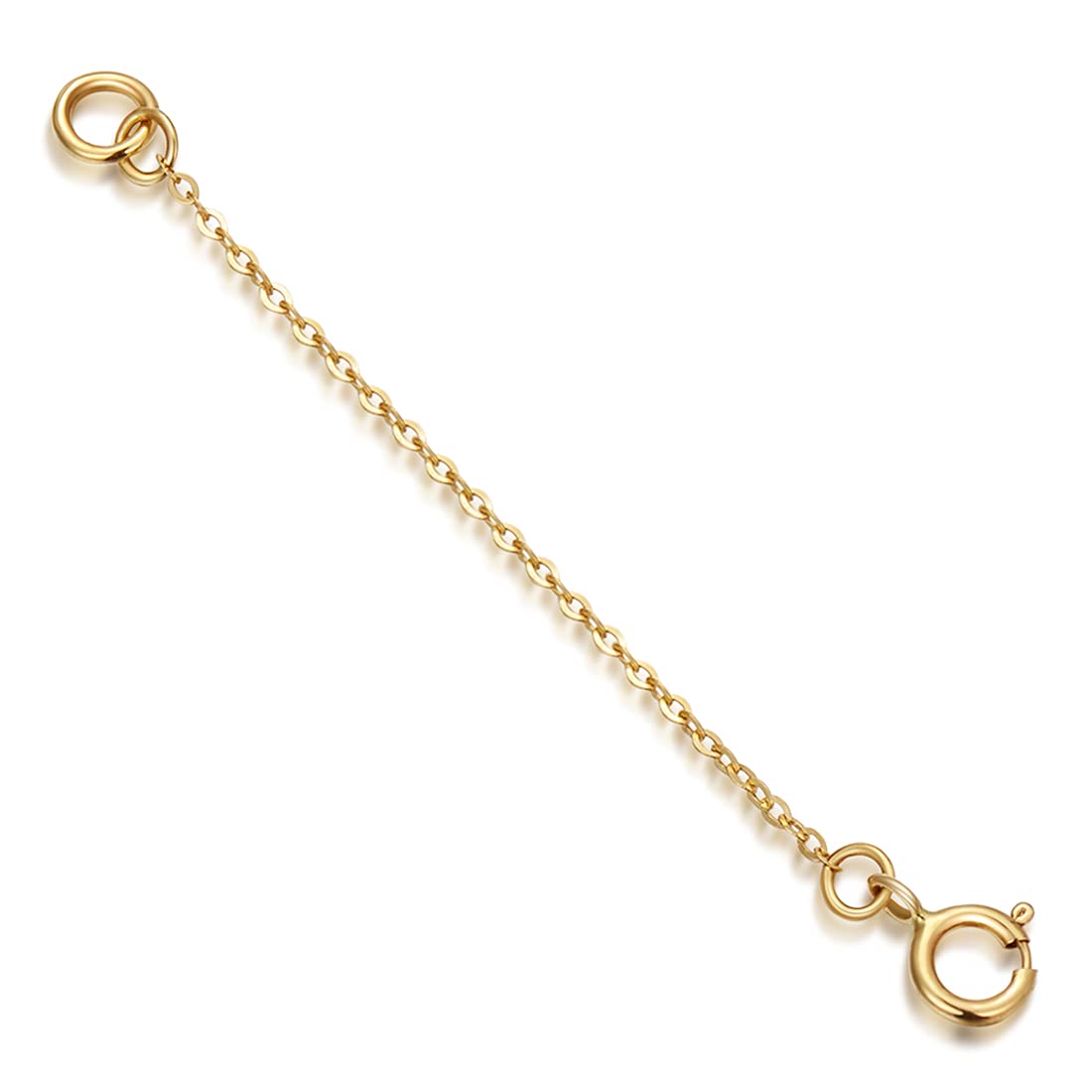 SISGEM 9 ct Gold Chain Extender for Necklace, Yellow Gold Bracelet Extender Necklace Extension, for Collar Choker Anklet (Length: 4")