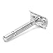Men'S Traditional Double-Edge Blade Safety Razor Hair Beard Silver Manual Shaver