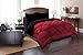 Silky Soft - Goose Down Alternative Reversible 3pc Comforter Set- Available In A Few Sizes And Colors, King, Black/Burgundy