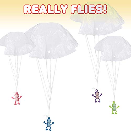 ArtCreativity Mini Monkey Paratroopers with Parachutes, Pack of 12