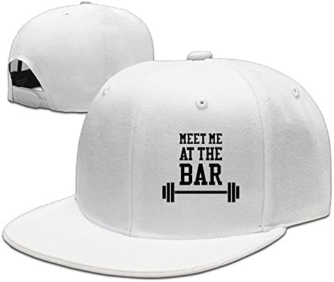 Meet Me at The Bar Unisex Snapback Adjustable Flat Bill Baseball Cap