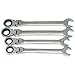 GEARWRENCH 4 Pc. 12 Point Flex Head Ratcheting Combination Metric Wrench Completer Set - 9903D