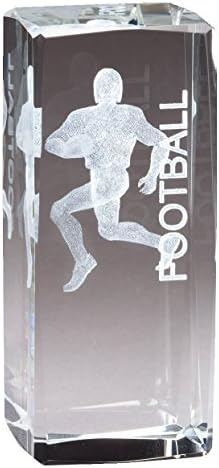 Football 3D Crystal Cube Award / Trophy