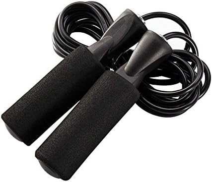 TheMist Jump Rope- Adjustable -Premium Speed Rope 10 foot -Best for Boxing MMA Fitness Training（Black）