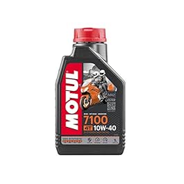 Motul 104091 7100 4T Fully Synthetic 10W-40 Petrol Engine Oil for Bikes (1 L)