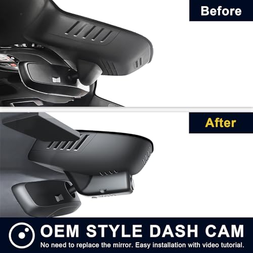 MANGOAL 4K+1080P Front / Back Car Dash Cam, OEM Appearance Dashcam, Customized for Volvo XC90 2023 2024 2025 2026 (Model B), B5 B6 T8, Loop Recording, G-Sensor, WiFi & App, 128GB Card