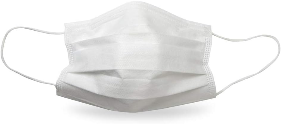 DOCANI 50pcs Disposable Non Woven 3 Layers Earloops Face
