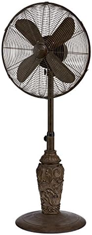 Oscillating Standing Floor Fan - Adjusts from 40-51 Inches High - 3 Speeds and Whisper Quiet for Cooling Your Room Quickly and Quietly - Beautiful Home Decor Designs - 900, 1100, 1280 RPM Settings