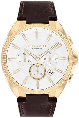 Amazon.com: COACH Men's Oliver 3H Quartz Watch, 41mm Case Size