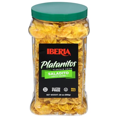 IBERIA SALADITO LIGHTLY SALTED PLANTAIN CHIPS , 20 OZ.