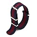 2pc 20mm Nato Ss Nylon Striped Navy blue / White, Navy blue /red Replacement Watch Strap Band