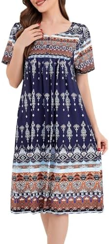 national crinkle cotton dress National Petites Crinkle Cotton Lounge Dress - Solid Martinique