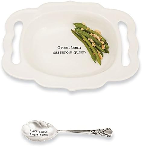 Green Bean Casserole Serving Dish and Spoon Set, 9 1/2" x 13".