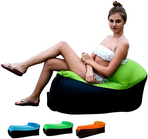Inflatable Lounger Chair with portable carry bag for various uses (Green Chair)