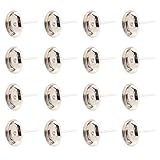 NBEADS 500 Pcs Silver Color Brass Ear Stud Components Bezel Settings Blank Peg & Post Earring Findings for DIY Earring Making