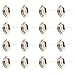 NBEADS 500 Pcs Silver Color Brass Ear Stud Components Bezel Settings Blank Peg & Post Earring Findings for DIY Earring Making
